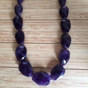 Giant Amethyst Rock Necklace